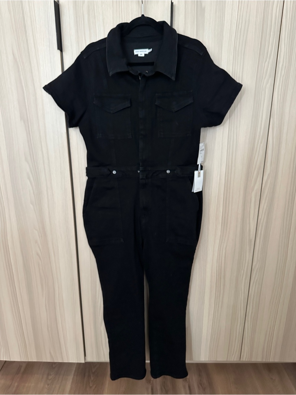 Good American Fit For Success Denim Utility Jumpsuit 2XL - NWT - Picture 3 of 10